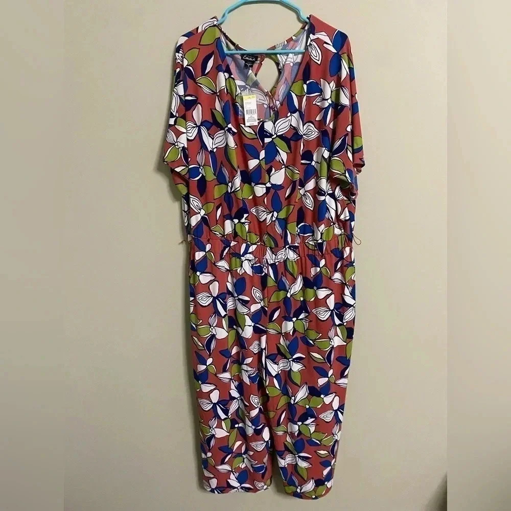 Simply Emma Short Sleeve 2X XXL Jumpsuit One Piece Romper New with Tags NWT